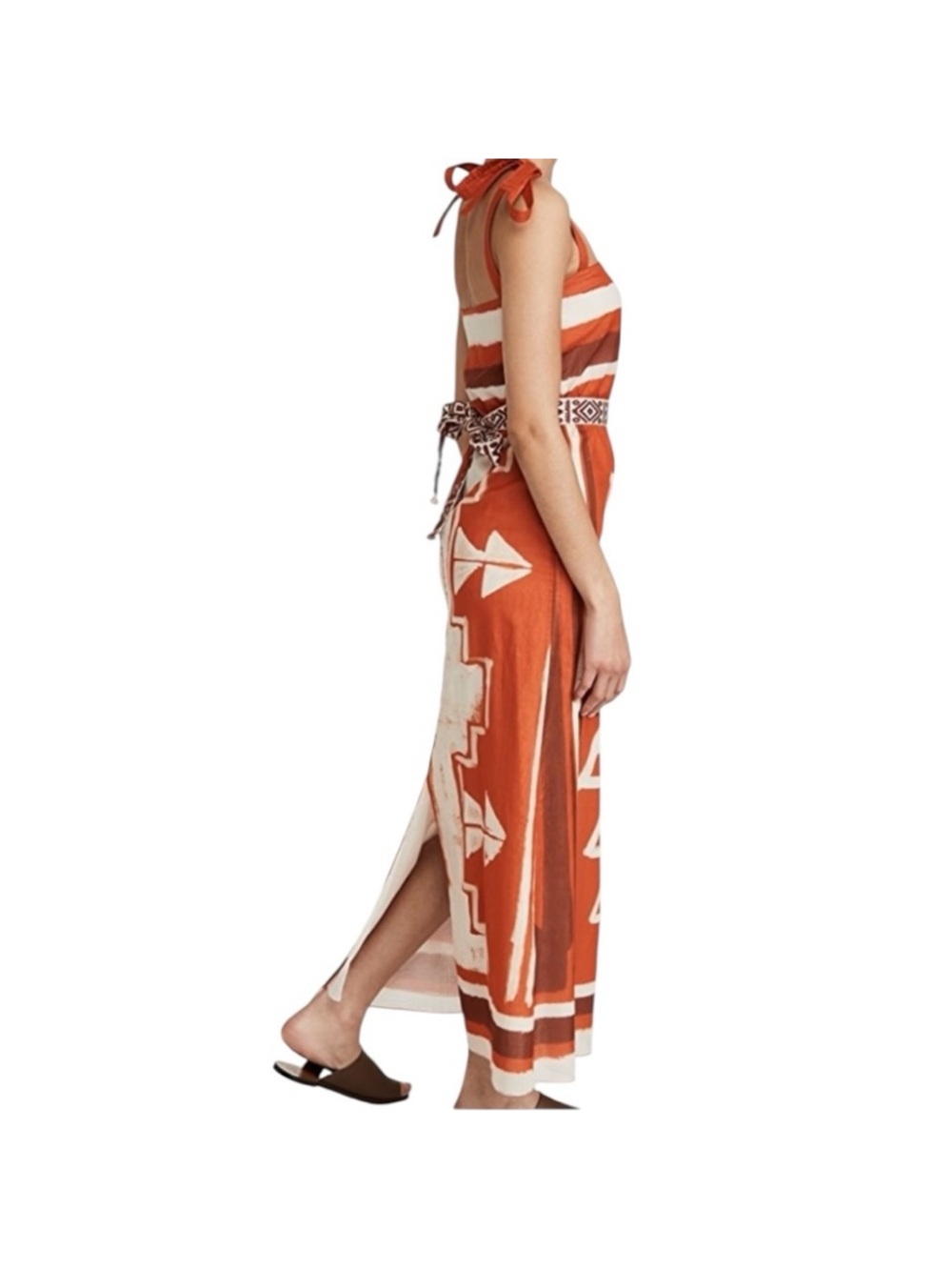 Johanna Ortiz Orange Regions of Myth‎ Cotton Ankle Dress, Size 2 - Picture 9 of 12